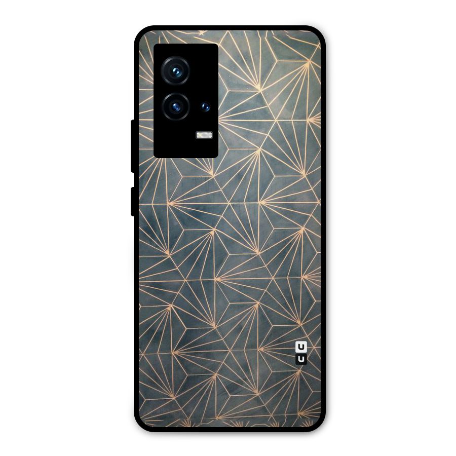 Dotted Lines Pattern Metal Back Case for iQOO 9 5G