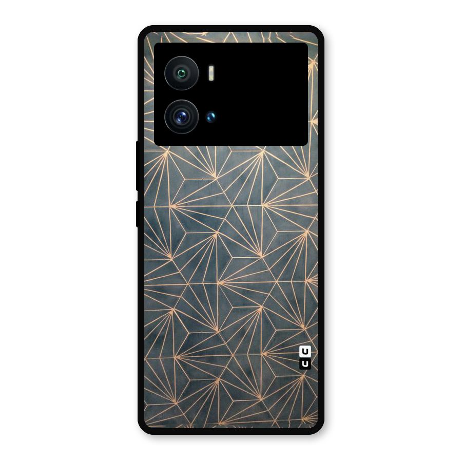 Dotted Lines Pattern Metal Back Case for iQOO 9 Pro