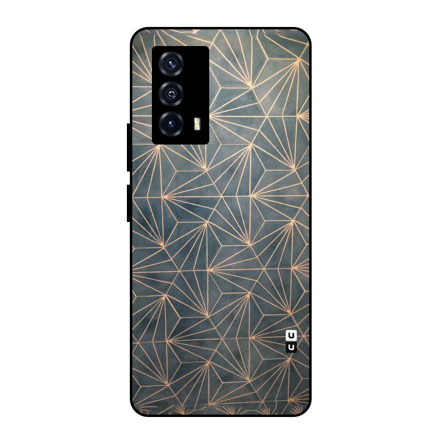 Dotted Lines Pattern Metal Back Case for iQOO Z5