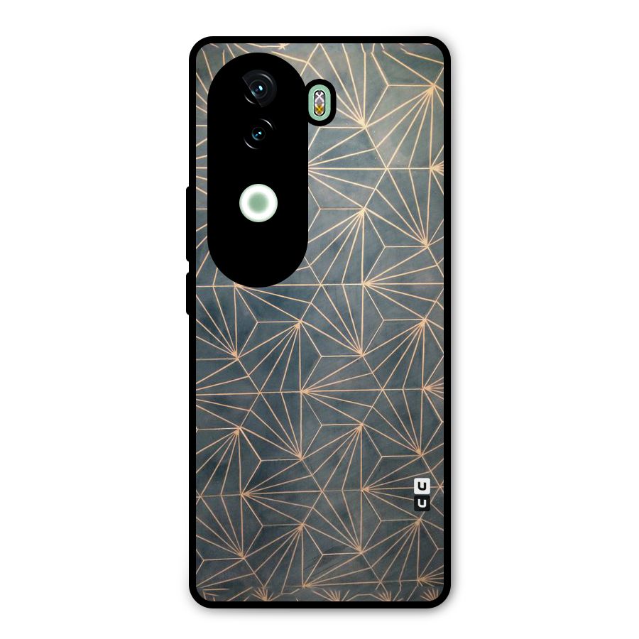 Dotted Lines Pattern Metal Back Case for iQOO Z9s