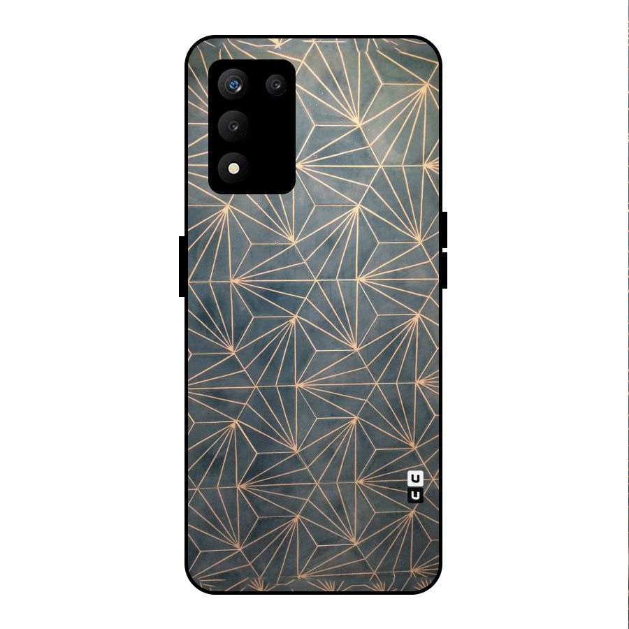 Dotted Lines Pattern Metal Back Case for realme 9 5G SE