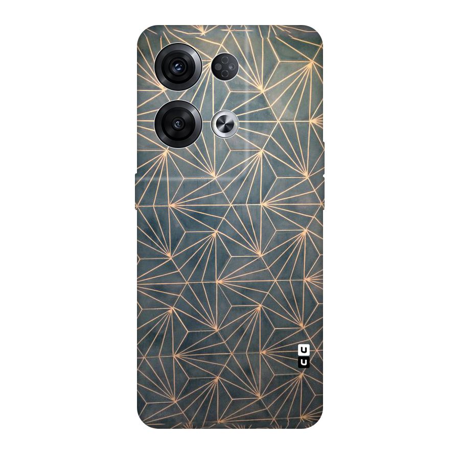 Dotted Lines Pattern Original Polycarbonate Back Case for Oppo Reno8 Pro 5G