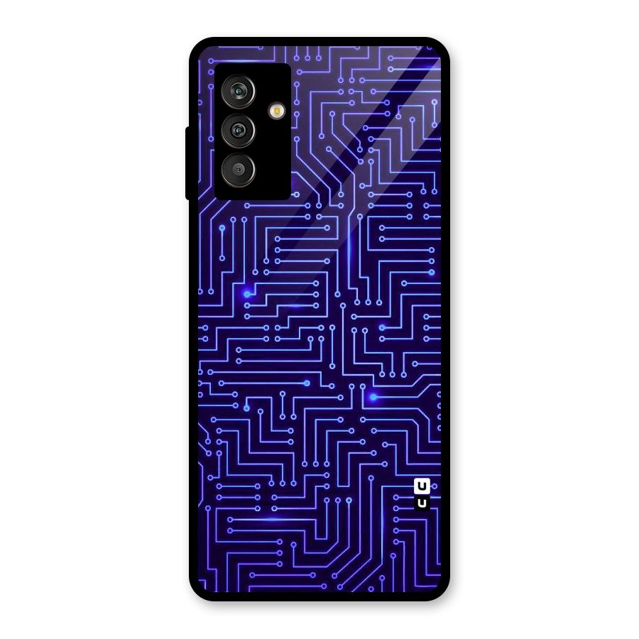 Dotting Lines Glass Back Case for Galaxy M13