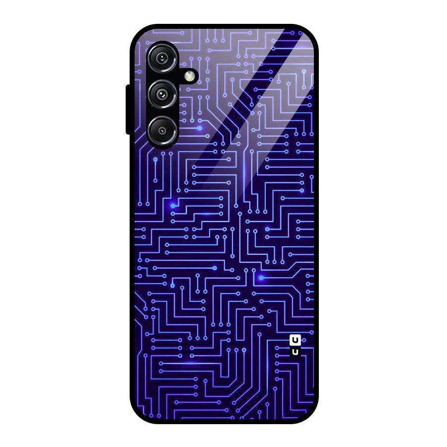 Dotting Lines Glass Back Case for Galaxy M34 5G