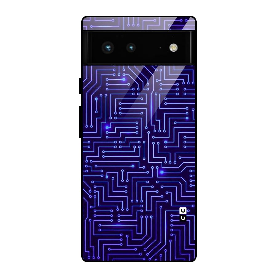 Dotting Lines Glass Back Case for Google Pixel 6
