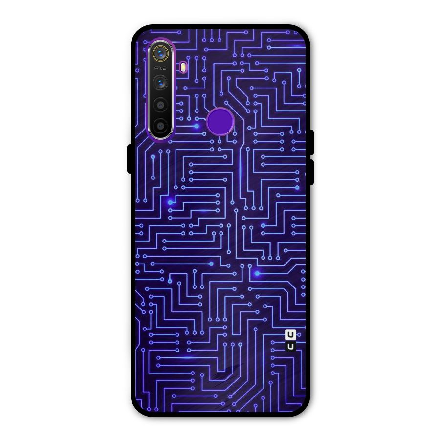 Dotting Lines Glass Back Case for Realme 5s