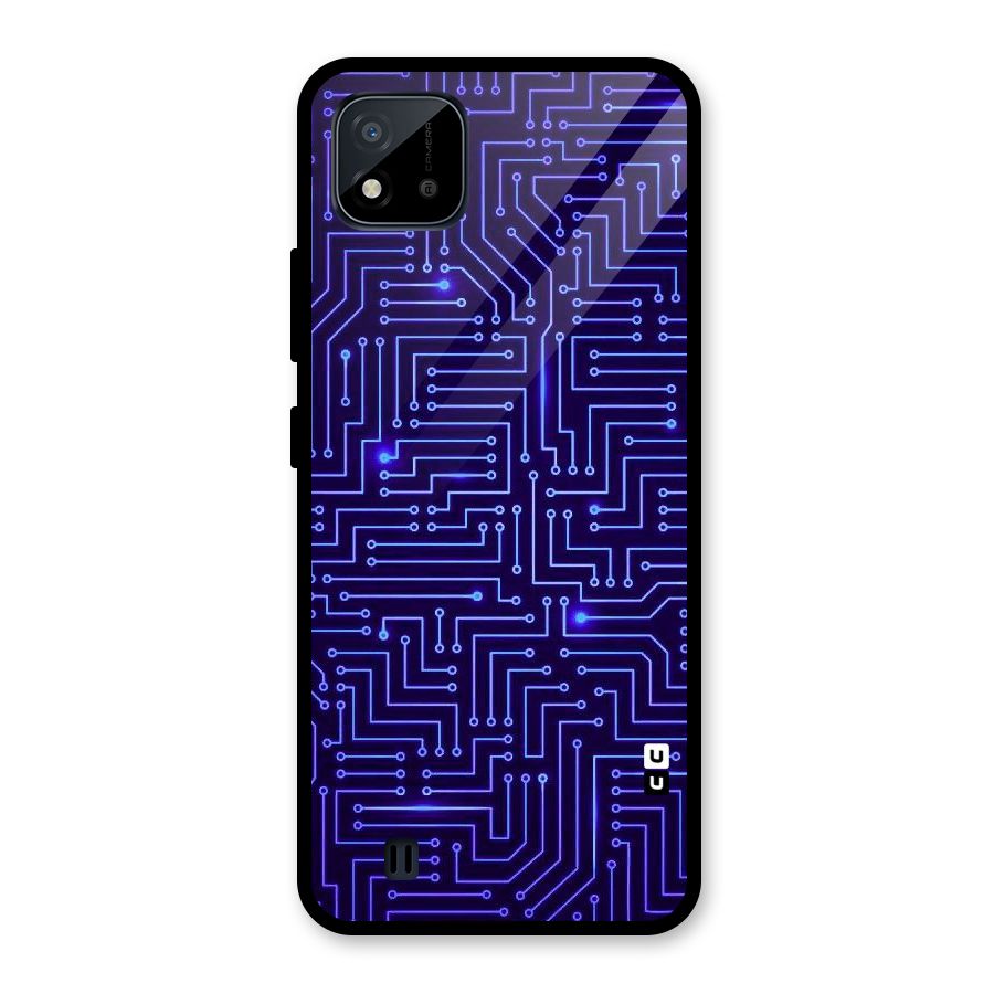 Dotting Lines Glass Back Case for Realme C11 2021