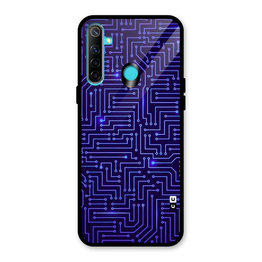 Dotting Lines Glass Back Case for Realme Narzo 10