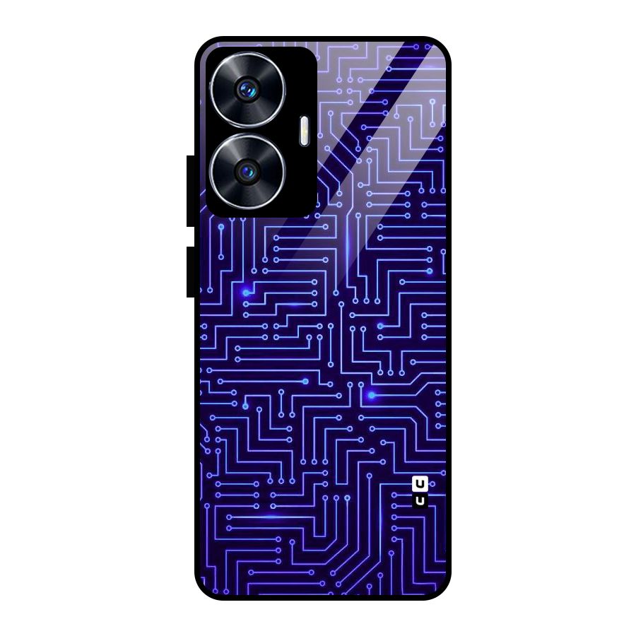 Dotting Lines Glass Back Case for Realme Narzo N55