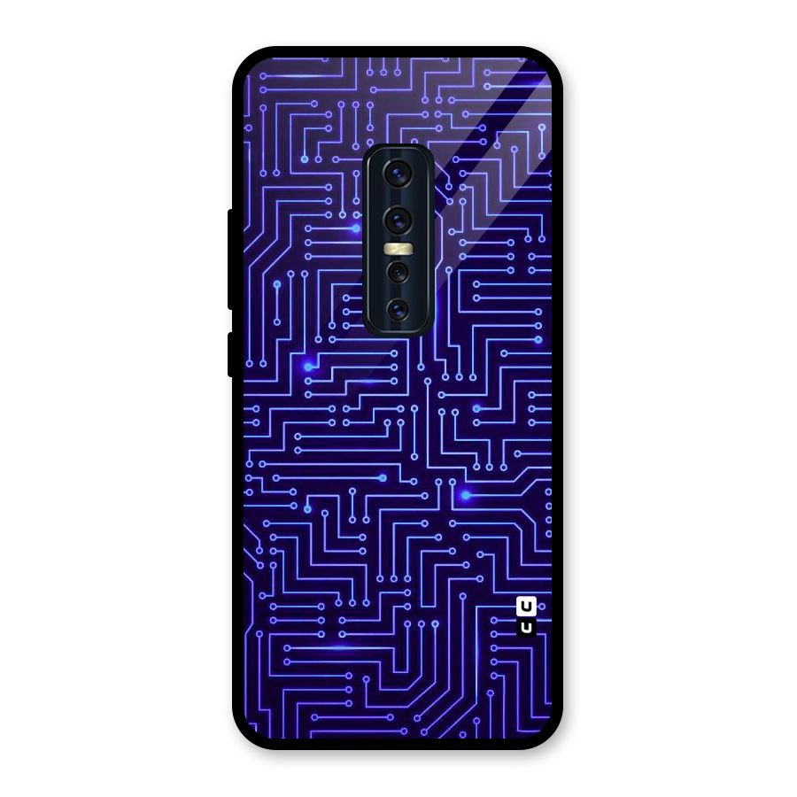 Dotting Lines Glass Back Case for Vivo V17 Pro