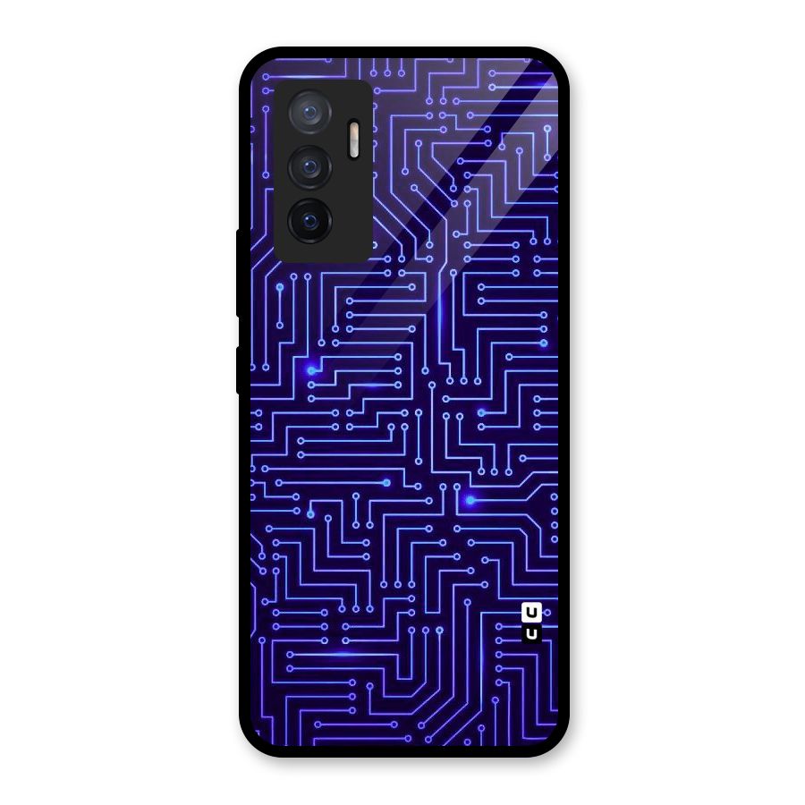 Dotting Lines Glass Back Case for Vivo V23e