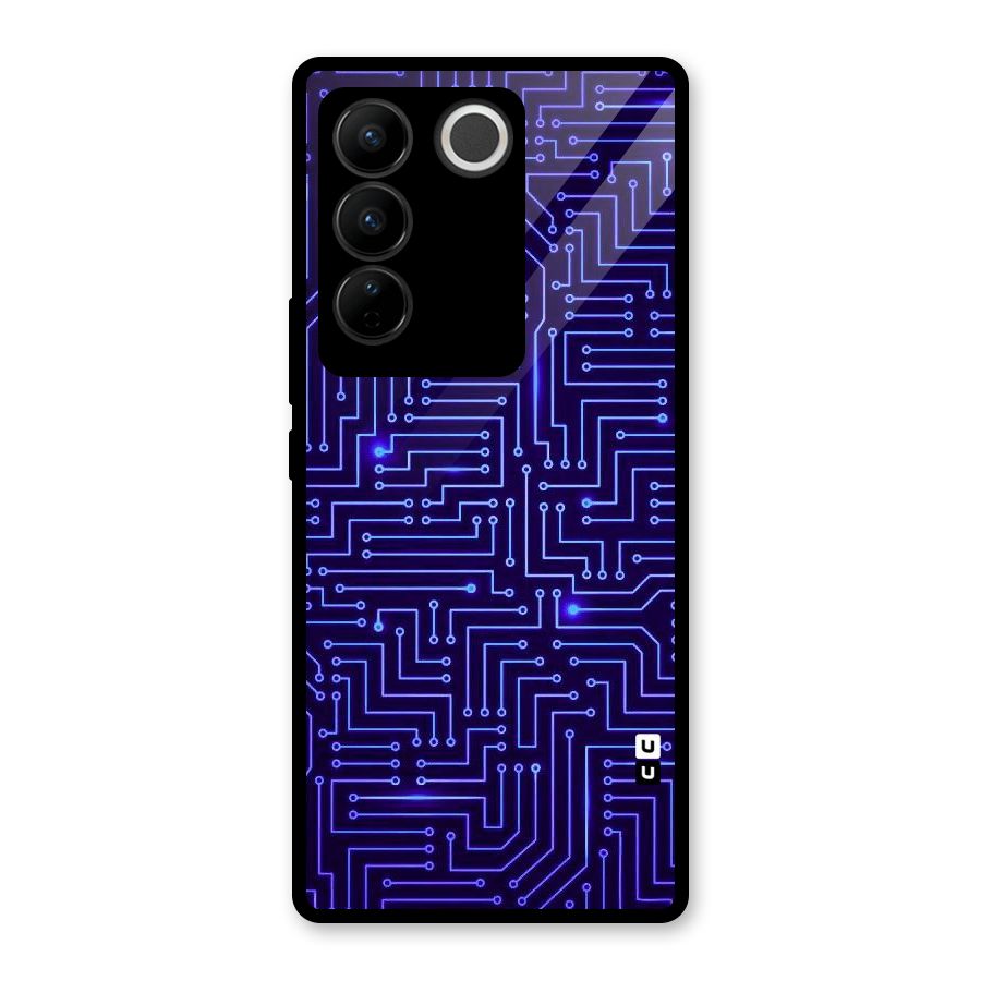 Dotting Lines Glass Back Case for Vivo V27