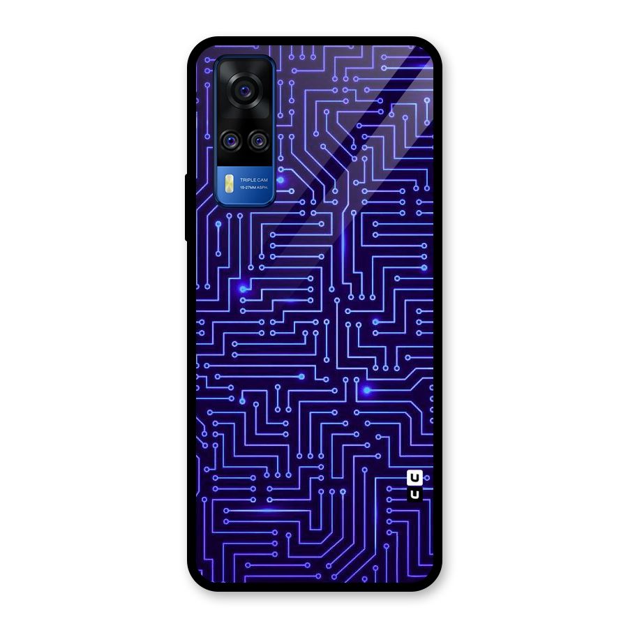 Dotting Lines Glass Back Case for Vivo Y31