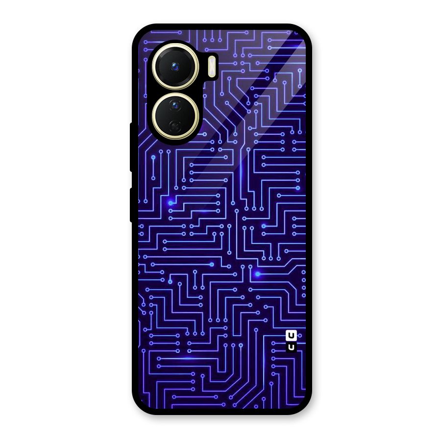 Dotting Lines Glass Back Case for Vivo Y56