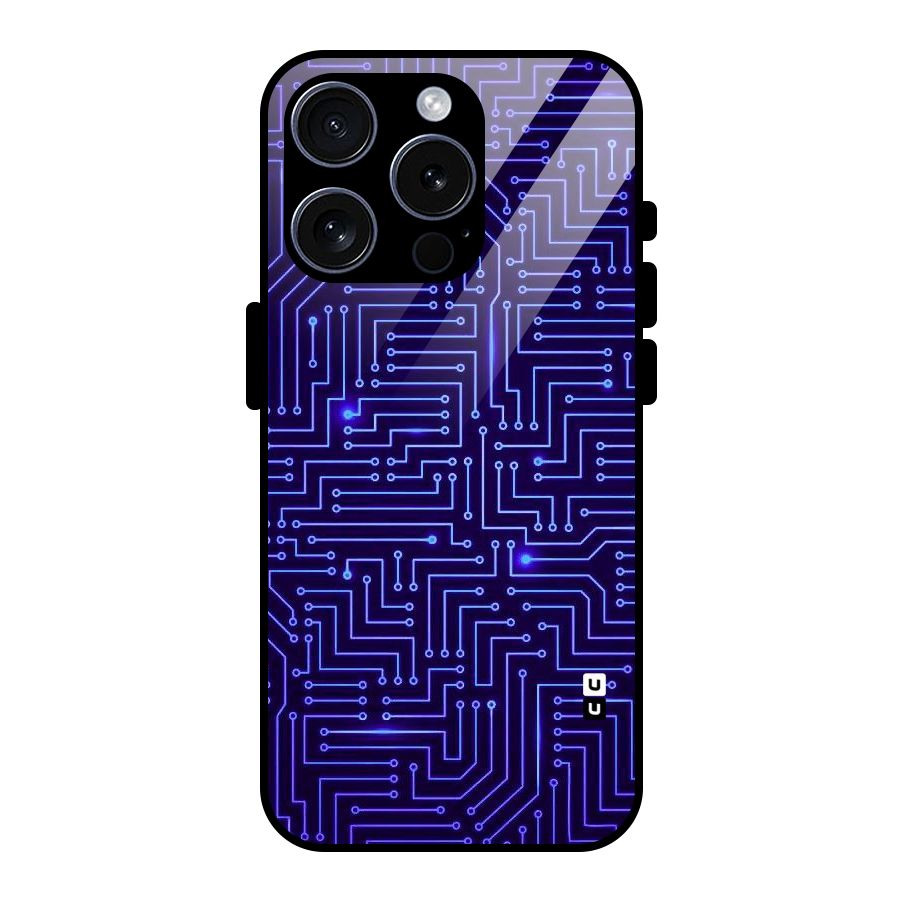 Dotting Lines Glass Back Case for iPhone 15 Pro