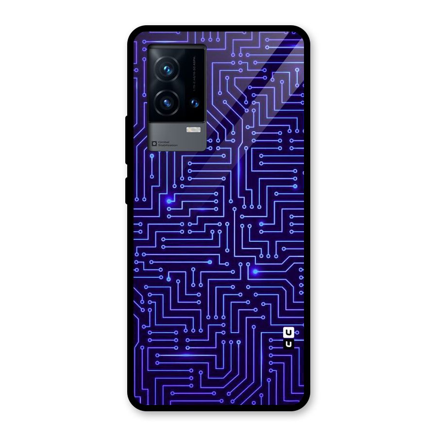 Dotting Lines Glass Back Case for iQOO 9 5G