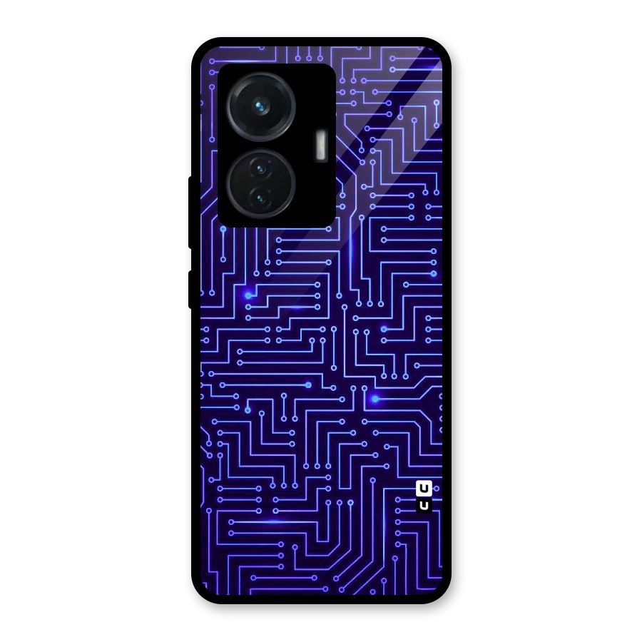 Dotting Lines Glass Back Case for iQOO Z6 44W