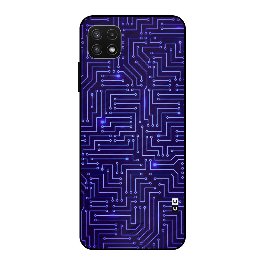 Dotting Lines Metal Back Case for Galaxy A22 5G