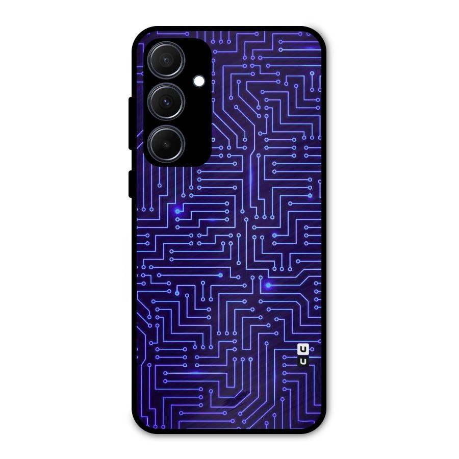 Dotting Lines Metal Back Case for Galaxy A35