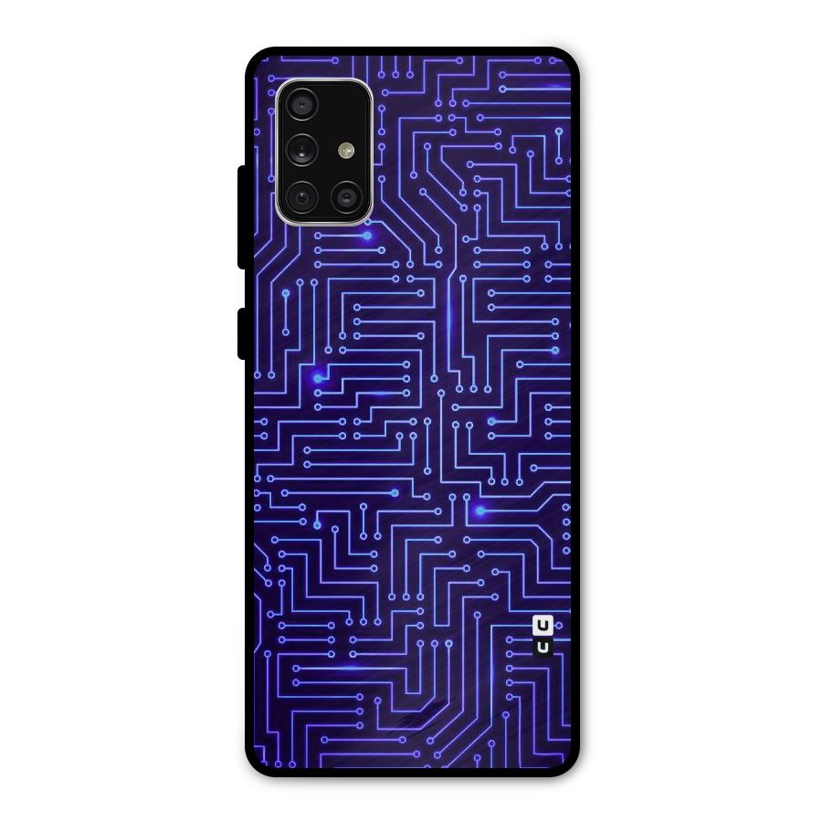 Dotting Lines Metal Back Case for Galaxy A71