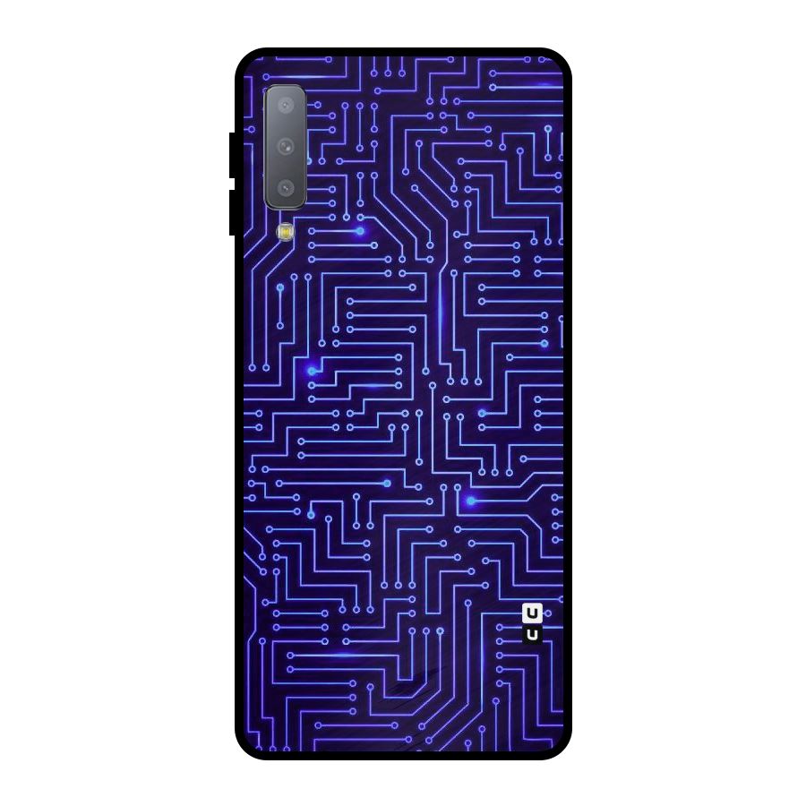 Dotting Lines Metal Back Case for Galaxy A7 (2018)
