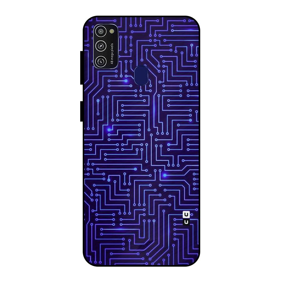 Dotting Lines Metal Back Case for Galaxy M30s