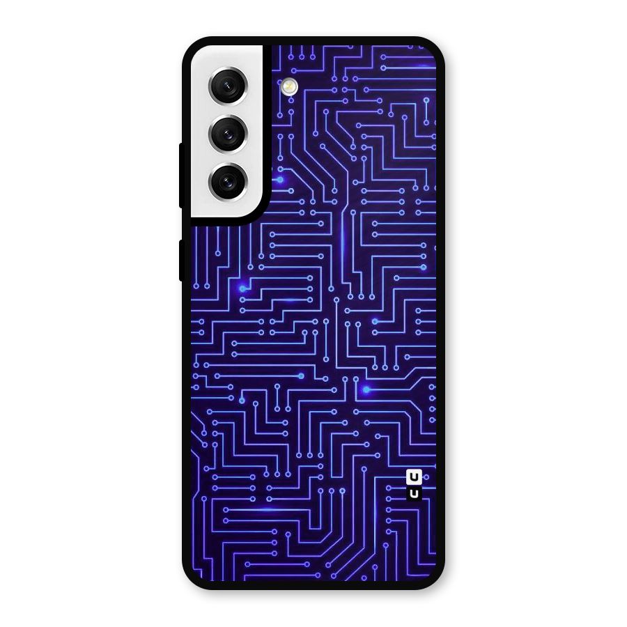Dotting Lines Metal Back Case for Galaxy S21 FE 5G