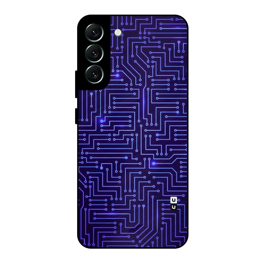 Dotting Lines Metal Back Case for Galaxy S22 Plus 5G