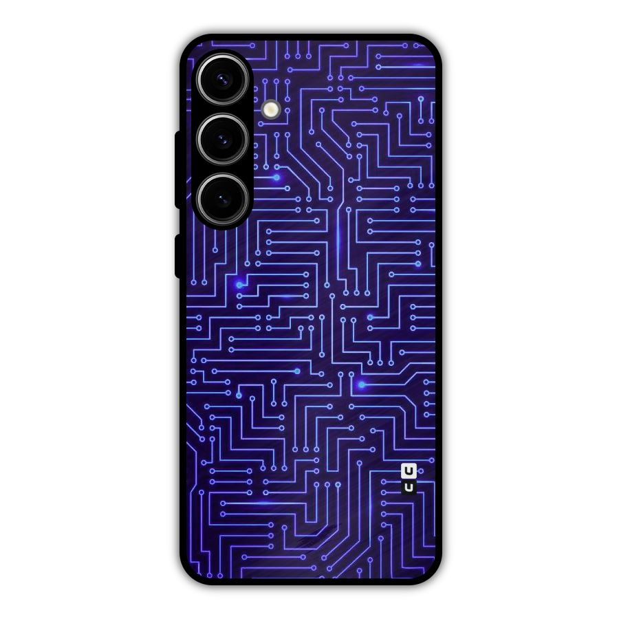 Dotting Lines Metal Back Case for Galaxy S24 Plus