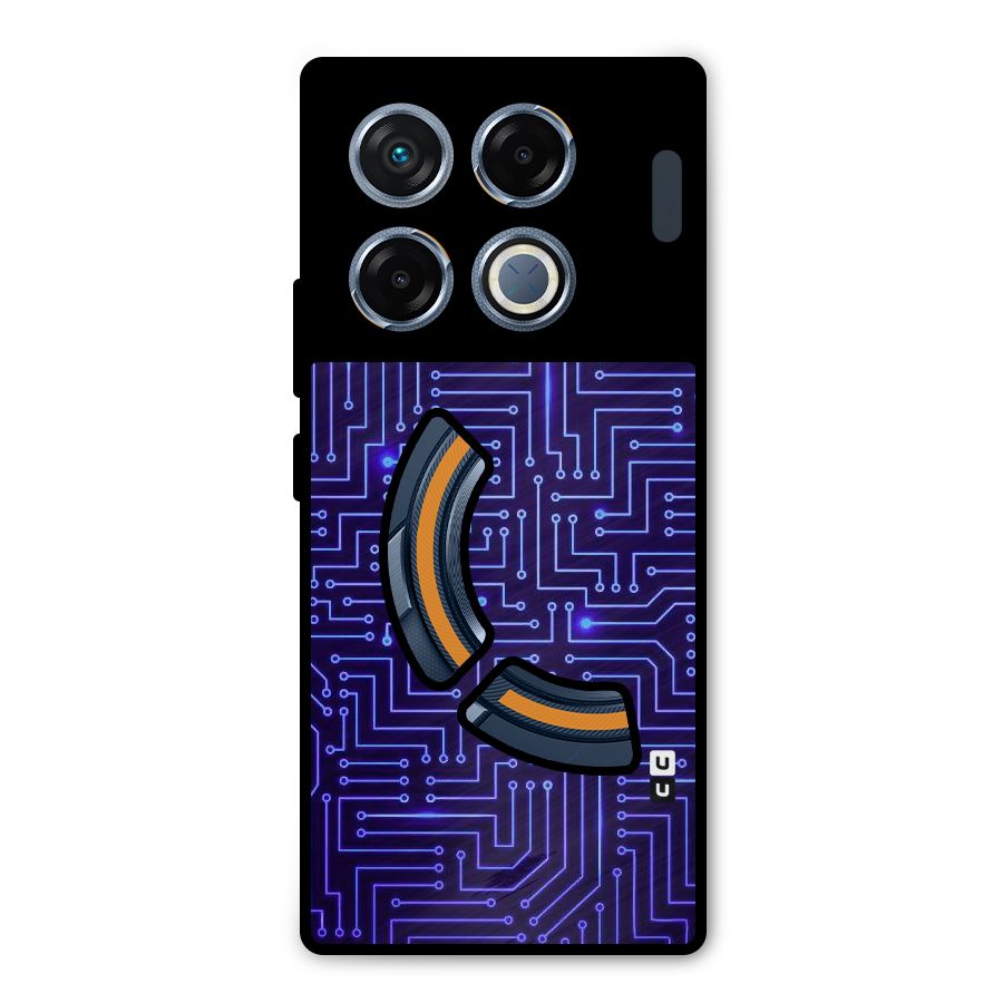 Dotting Lines Metal Back Case for Infinix GT 20 Pro
