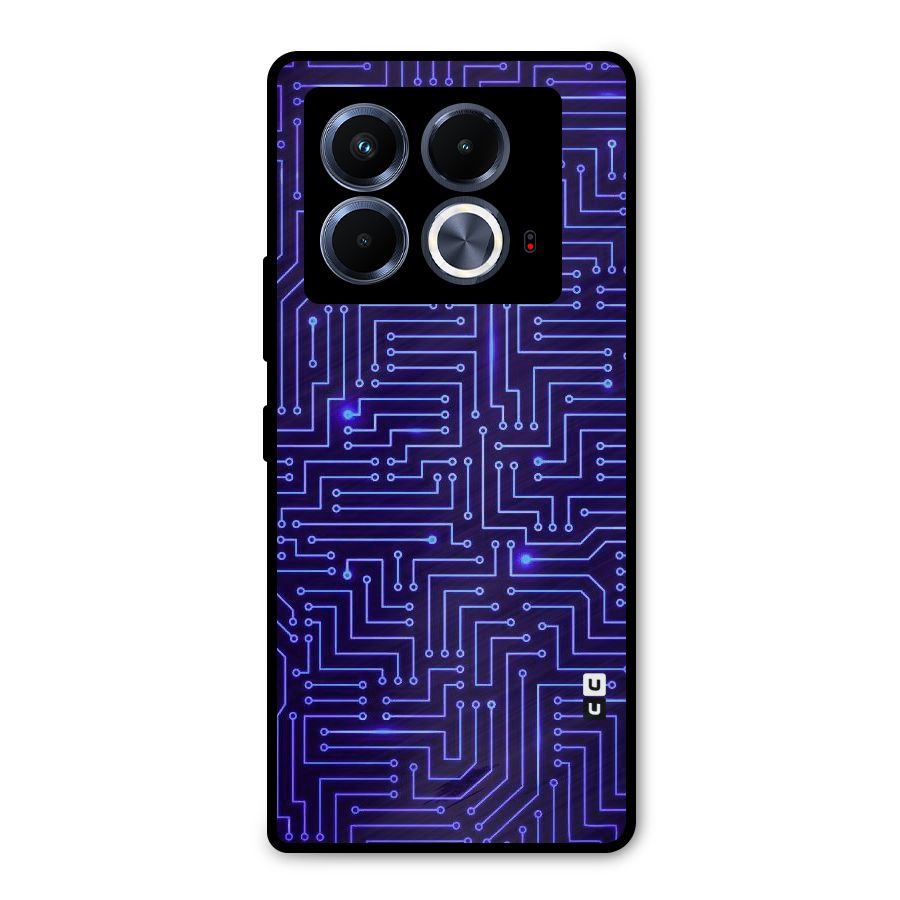Dotting Lines Metal Back Case for Infinix Note 40 5G