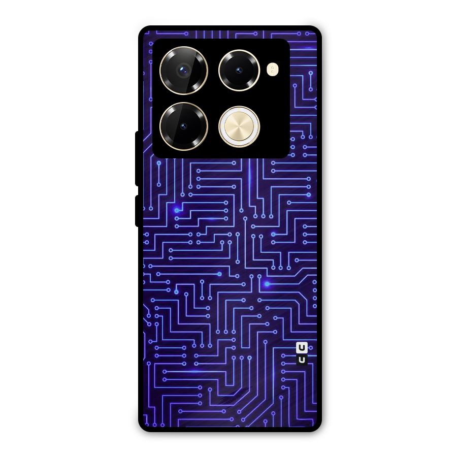 Dotting Lines Metal Back Case for Infinix Note 40 Pro Plus