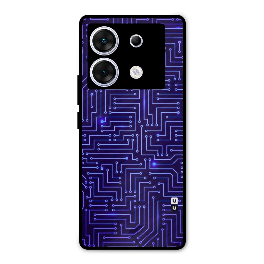 Dotting Lines Metal Back Case for Infinix Zero 30 5G