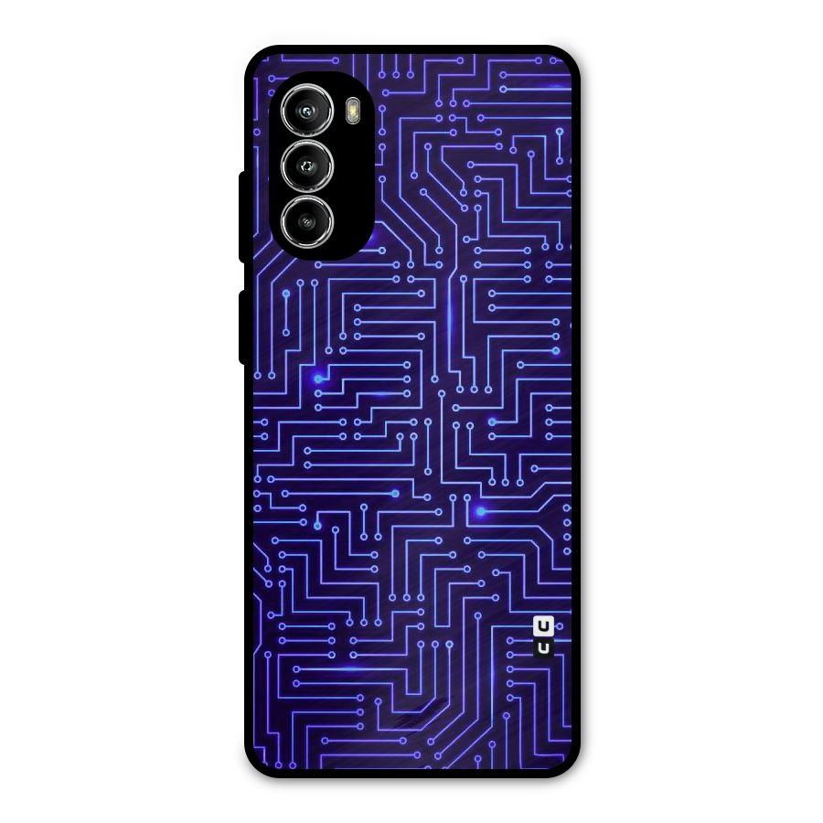 Dotting Lines Metal Back Case for Moto G52