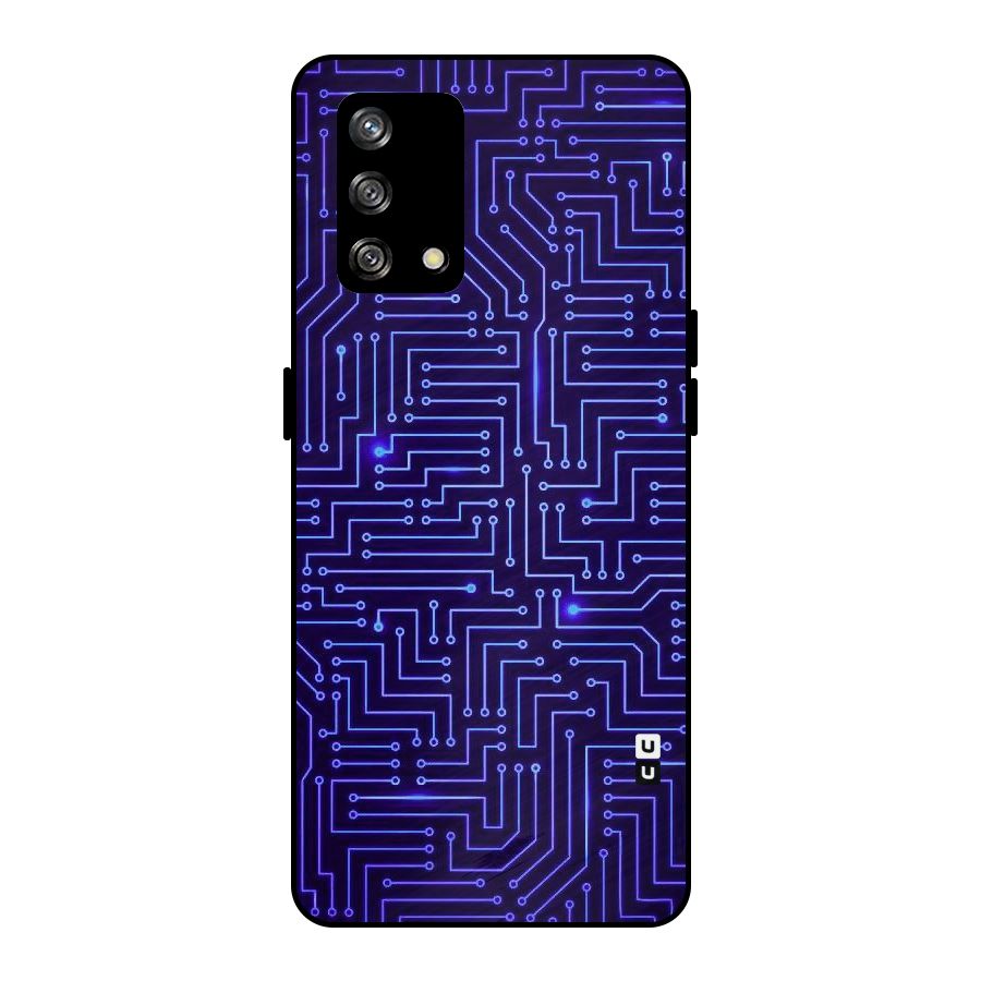 Dotting Lines Metal Back Case for Oppo F19