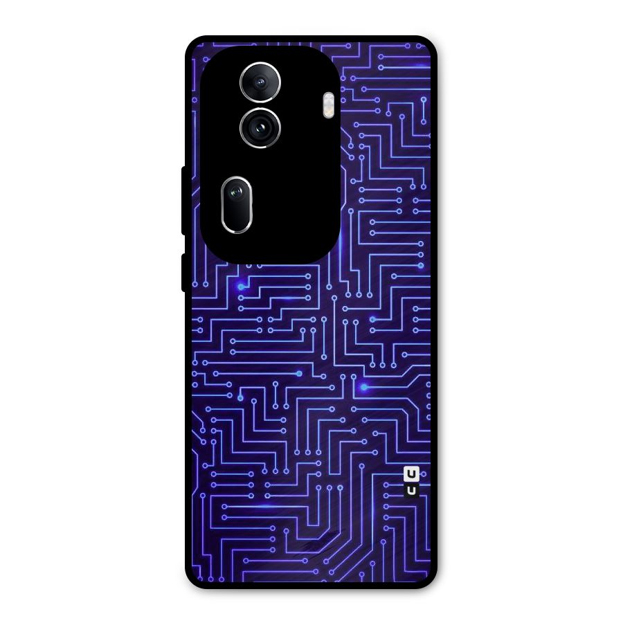 Dotting Lines Metal Back Case for Oppo Reno11 Pro 5G