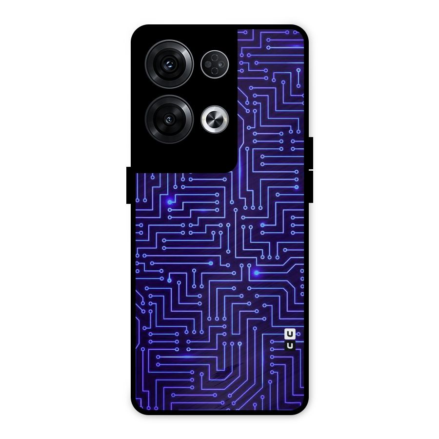 Dotting Lines Metal Back Case for Oppo Reno8 Pro 5G
