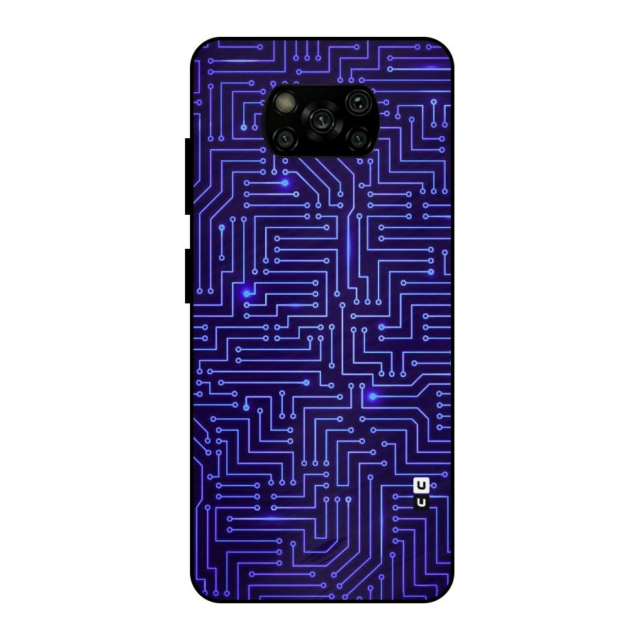 Dotting Lines Metal Back Case for Poco X3