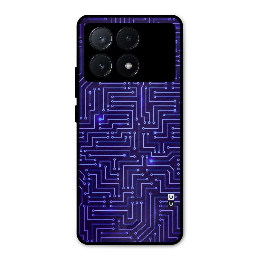 Dotting Lines Metal Back Case for Poco X6 Pro