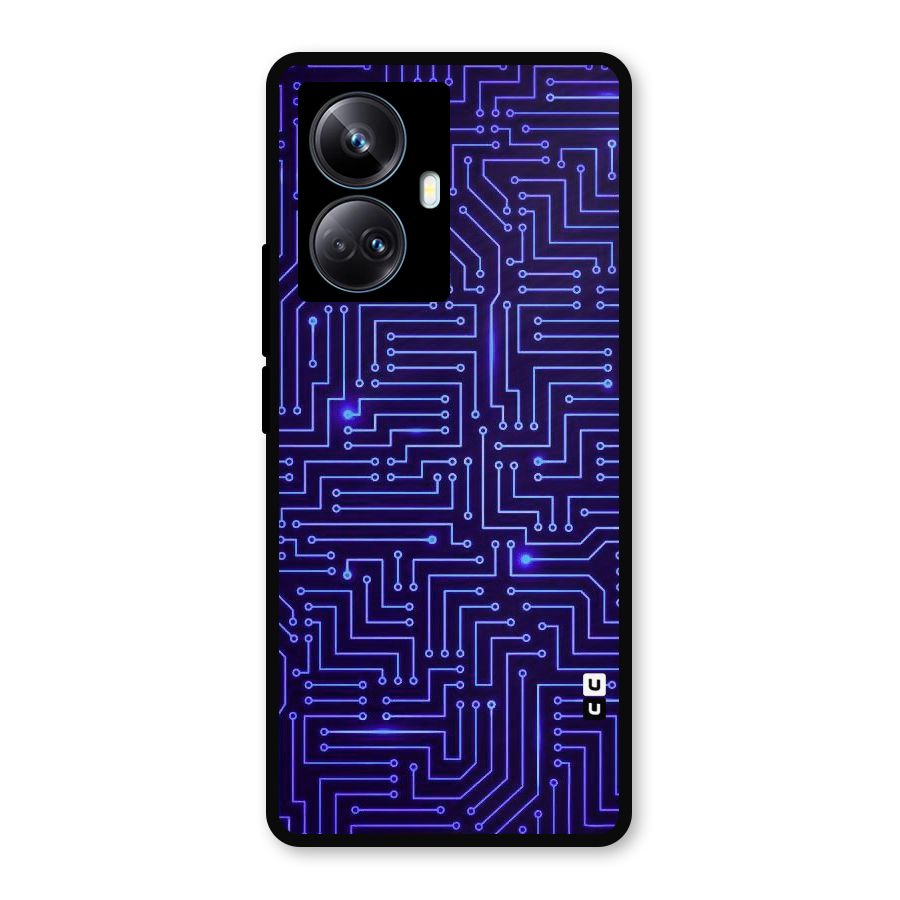 Dotting Lines Metal Back Case for Realme 10 Pro Plus