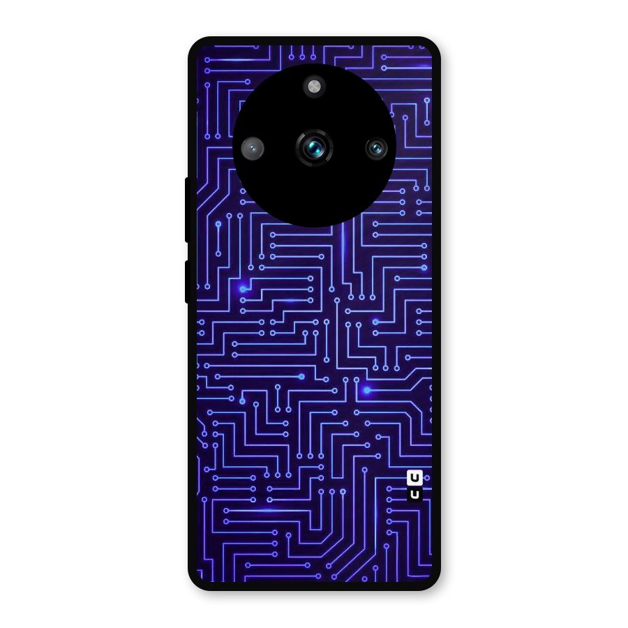 Dotting Lines Metal Back Case for Realme 11 Pro