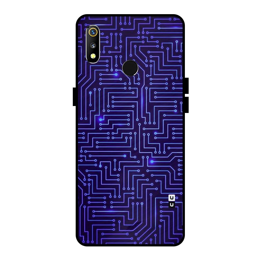Dotting Lines Metal Back Case for Realme 3i