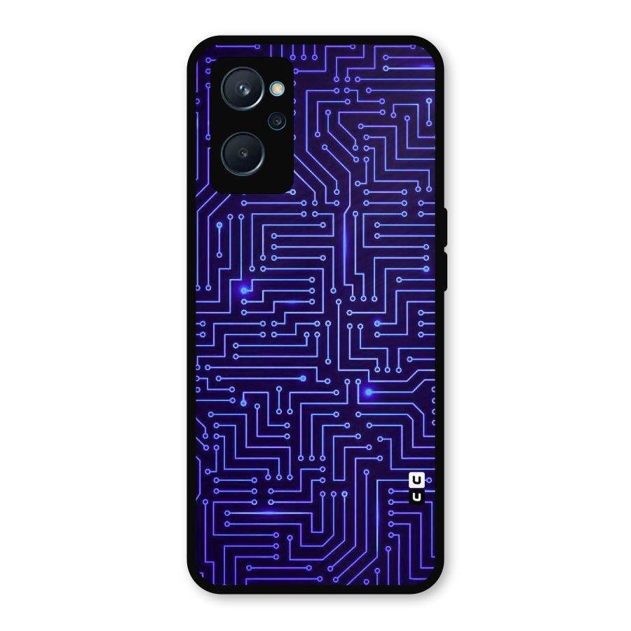 Dotting Lines Metal Back Case for Realme 9i