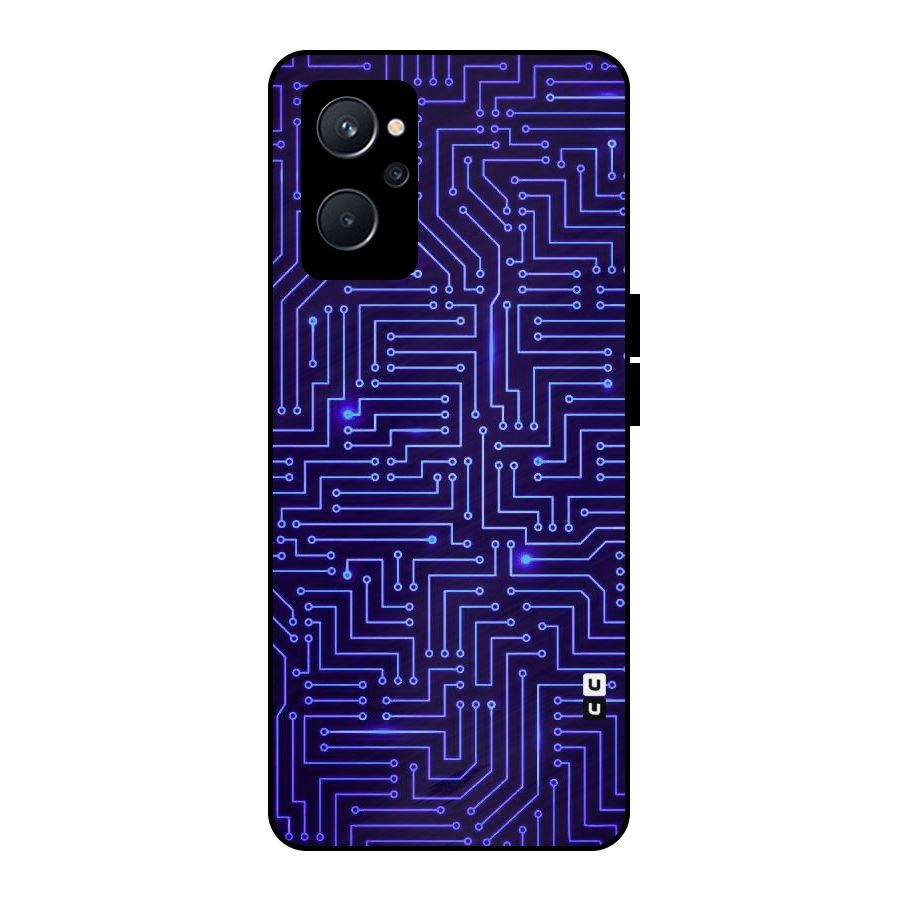 Dotting Lines Metal Back Case for Realme 9i 5G