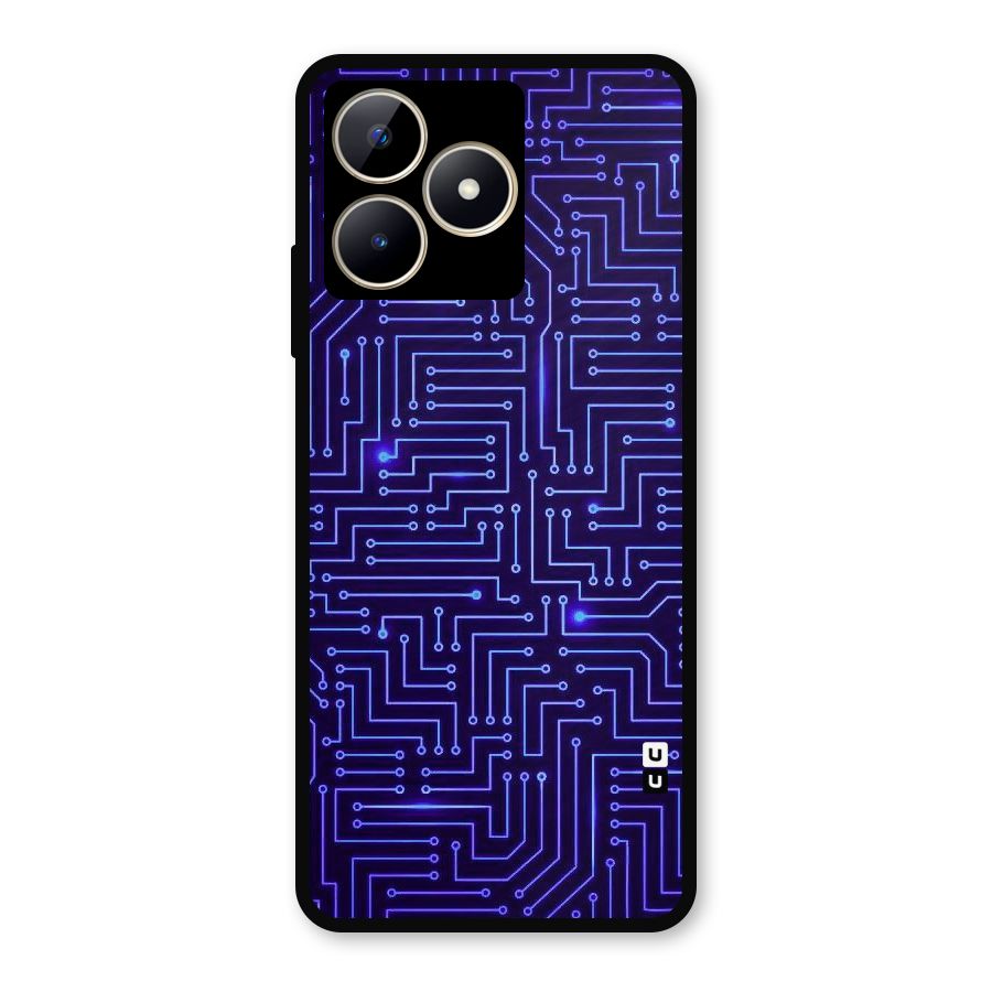 Dotting Lines Metal Back Case for Realme C53