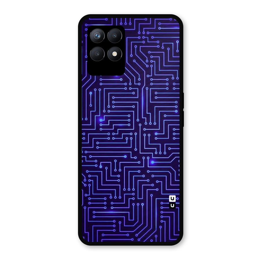 Dotting Lines Metal Back Case for Realme Narzo 50