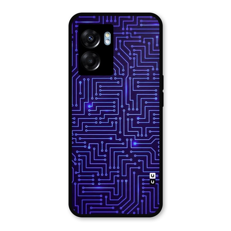 Dotting Lines Metal Back Case for Realme Narzo 50 5G