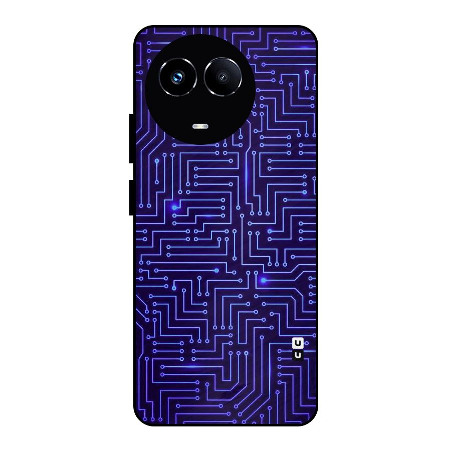 Dotting Lines Metal Back Case for Realme Narzo 60X