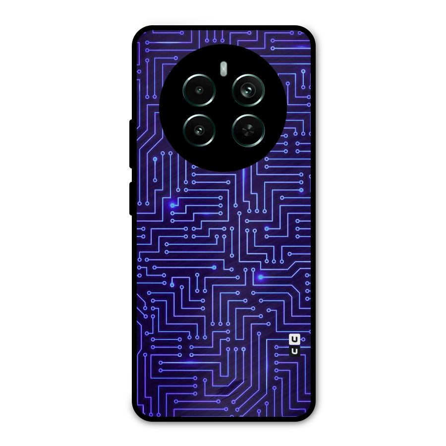 Dotting Lines Metal Back Case for Realme Narzo 70 Pro