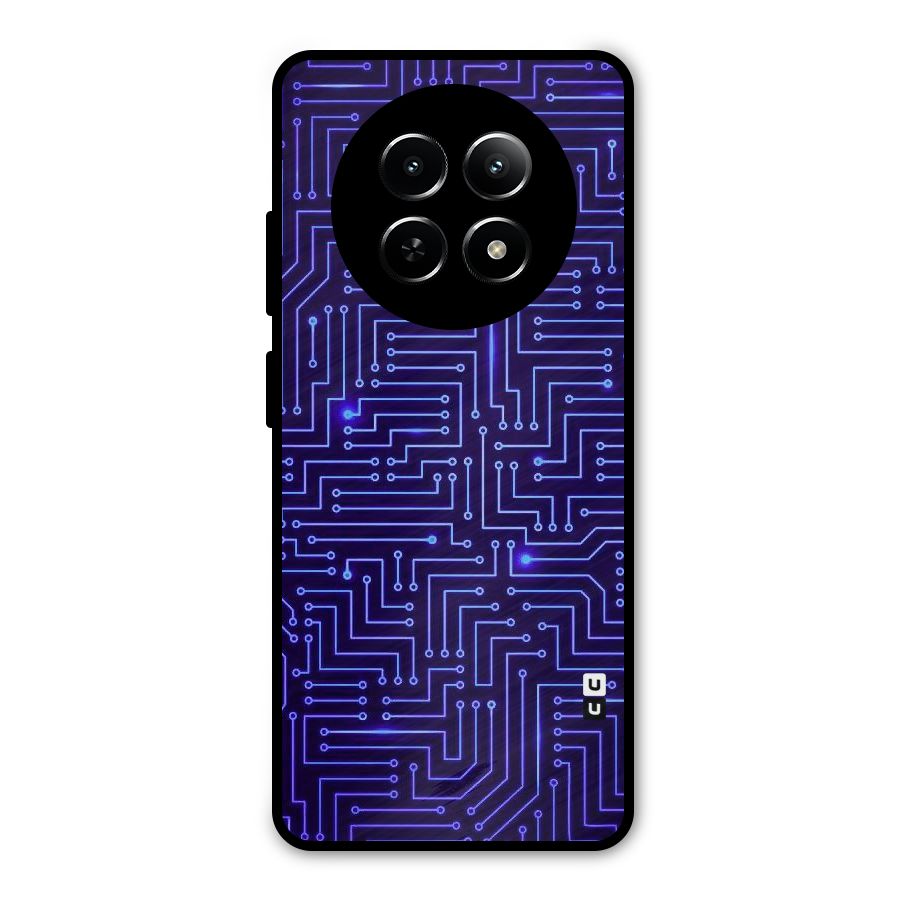 Dotting Lines Metal Back Case for Realme Narzo 70x 5G